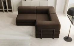 Designer Ecksofa Lazy Mini in Bouclé