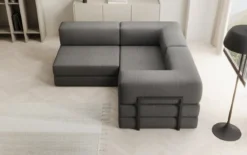 Designer Ecksofa Lazy Mini in Bouclé
