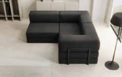 Designer Ecksofa Lazy Mini in Bouclé