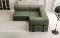 Designer Ecksofa Lazy Mini in Bouclé