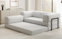 Designer Ecksofa Lazy Mini in Bouclé