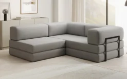 Designer Ecksofa Lazy Mini in Bouclé