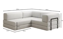 Designer Ecksofa Lazy Mini in Bouclé