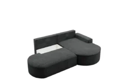 Designer Ecksofa Lenny Bouclé mit Schlaf- und Klappfunktion