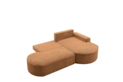 Designer Ecksofa Lenny Bouclé mit Schlaf- und Klappfunktion