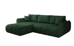 Designer Ecksofa Lenoa mit Schlaffunktion und Stauraum in Cord