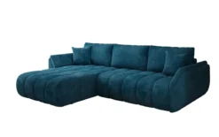 Designer Ecksofa Lenoa mit Schlaffunktion und Stauraum in Cord