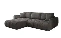Designer Ecksofa Lenoa mit Schlaffunktion und Stauraum in Cord