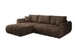 Designer Ecksofa Lenoa mit Schlaffunktion und Stauraum in Cord