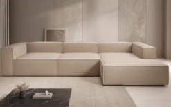 Designer Ecksofa Lesley in Bouclé