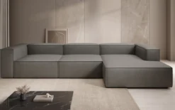 Designer Ecksofa Lesley in Echtleder