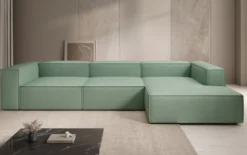 Designer Ecksofa Lesley in Echtleder