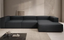Designer Ecksofa Lesley in Echtleder