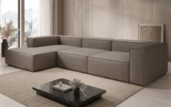 Designer Ecksofa Lesley in Echtleder