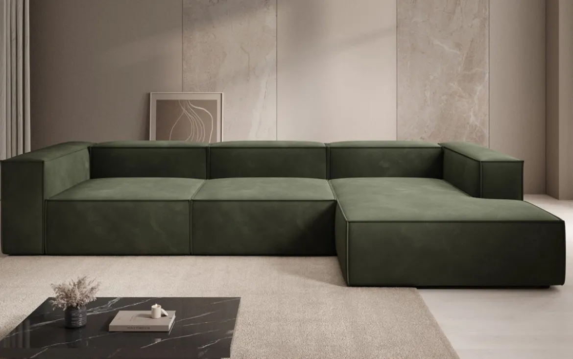 Designer Ecksofa Lesley in Samt