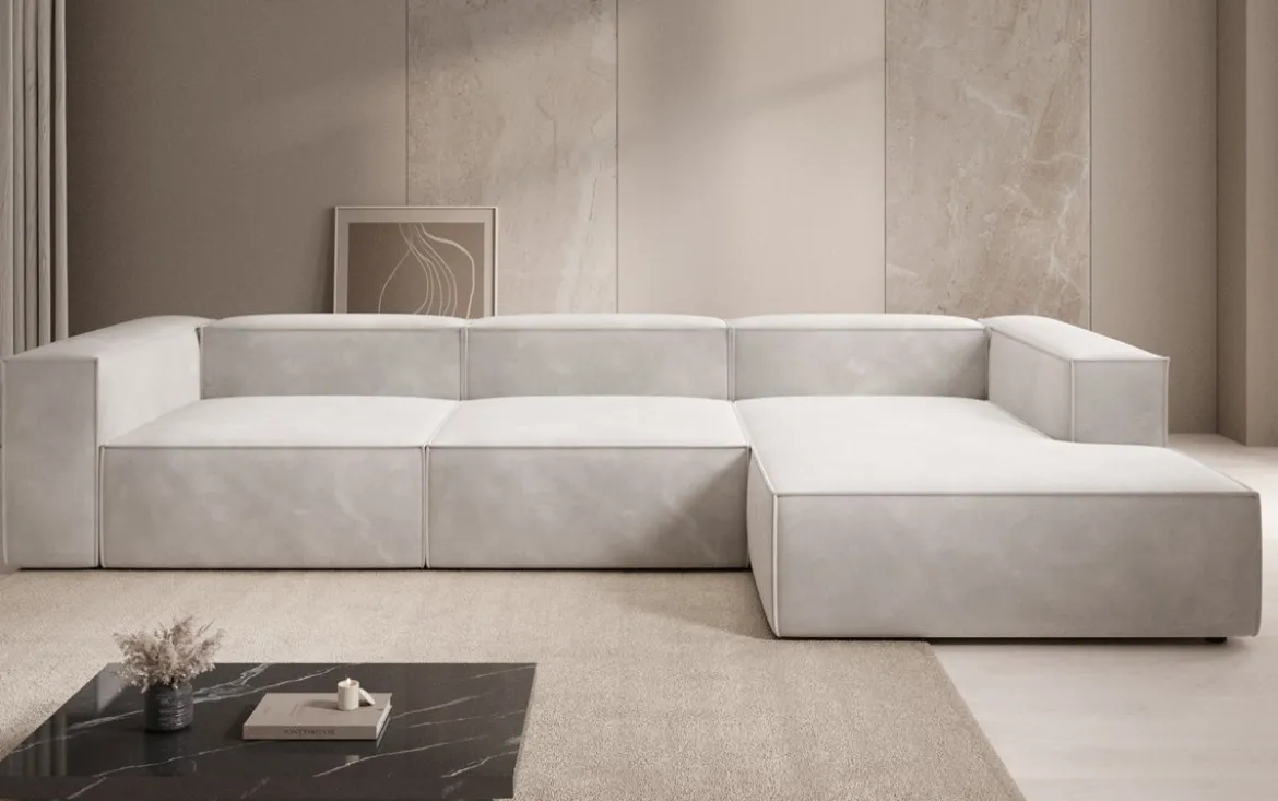 Designer Ecksofa Lesley in Samt
