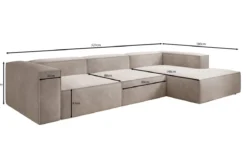 Designer Ecksofa Lesley in Samt