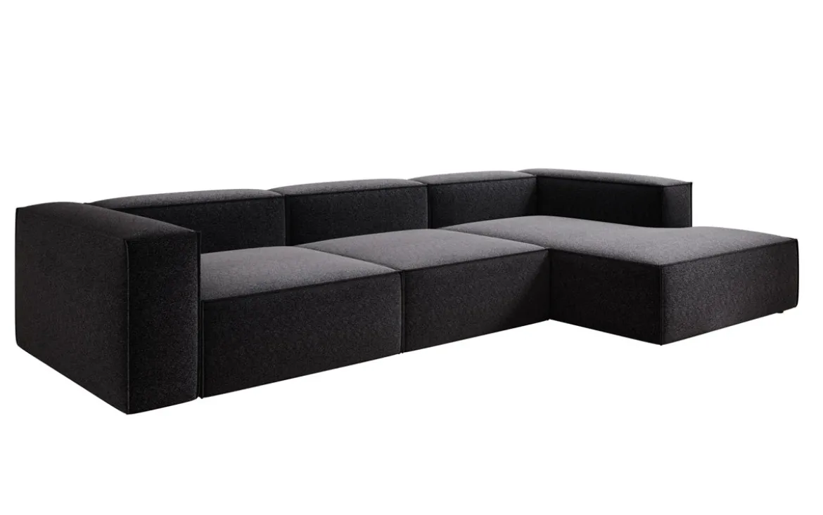 Designer Ecksofa Lesley in Strukturstoff