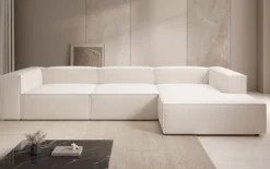 Designer Ecksofa Lesley in Strukturstoff
