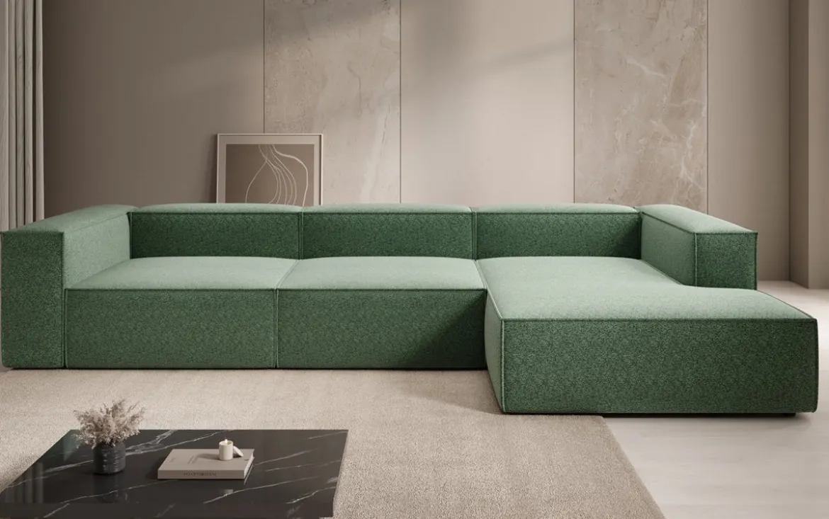 Designer Ecksofa Lesley in Strukturstoff