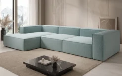 Designer Ecksofa Lesley in Strukturstoff