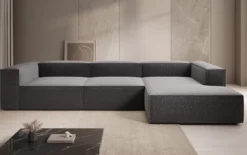 Designer Ecksofa Lesley in Strukturstoff