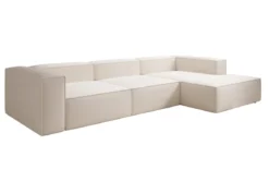 Designer Ecksofa Lesley in Strukturstoff