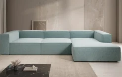 Designer Ecksofa Lesley in Strukturstoff
