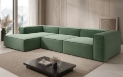 Designer Ecksofa Lesley in Strukturstoff