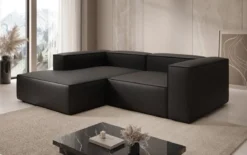 Designer Ecksofa Lesley Mini in Echtleder