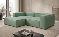 Designer Ecksofa Lesley Mini in Echtleder