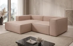Designer Ecksofa Lesley Mini in Echtleder