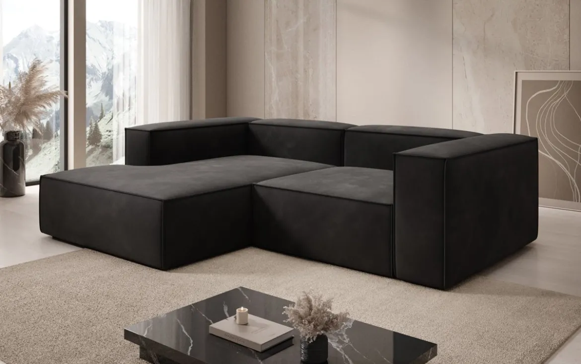 Designer Ecksofa Lesley Mini in Samt