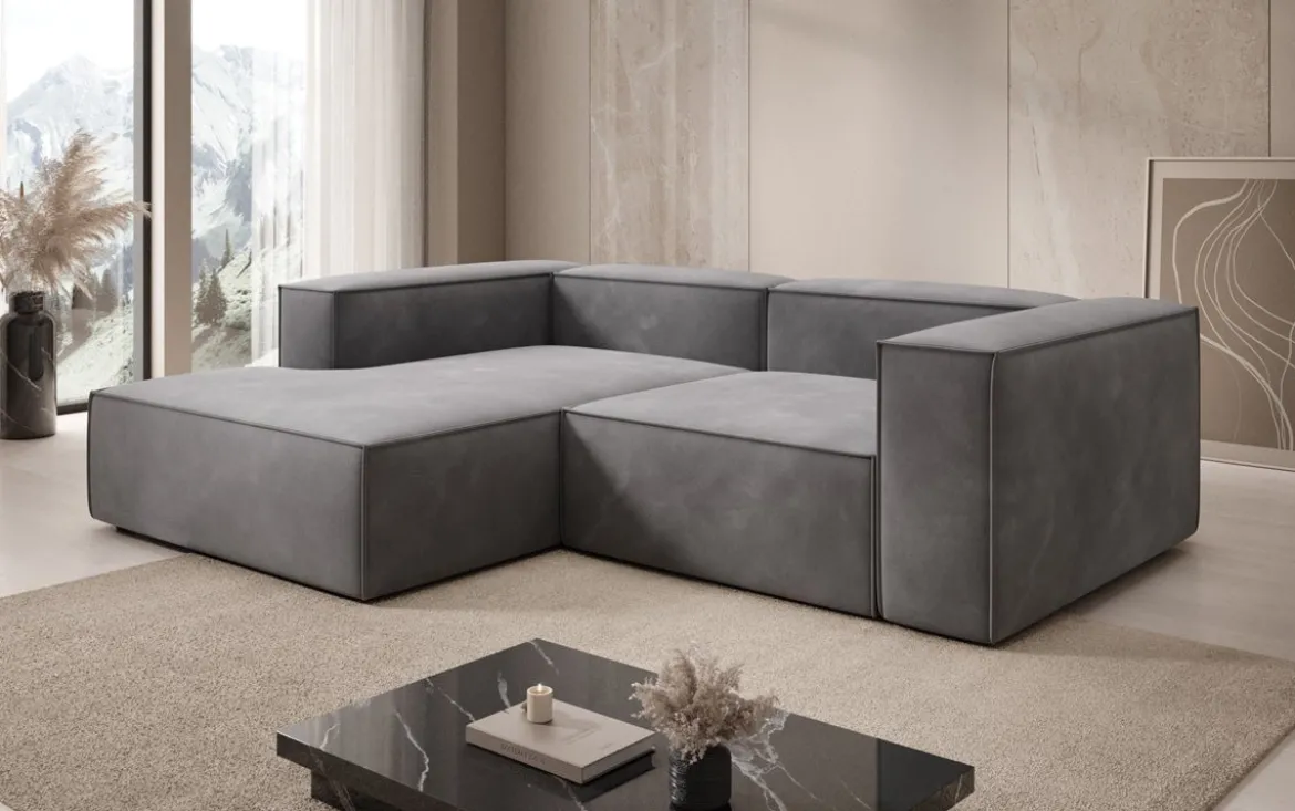 Designer Ecksofa Lesley Mini in Samt