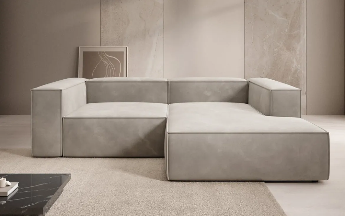 Designer Ecksofa Lesley Mini in Samt
