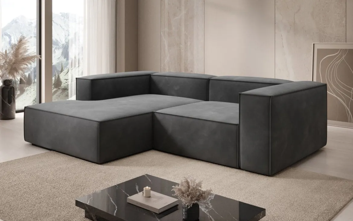 Designer Ecksofa Lesley Mini in Samt