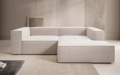 Designer Ecksofa Lesley Mini in Strukturstoff
