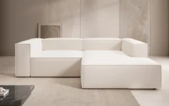Designer Ecksofa Lesley Mini in Strukturstoff