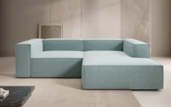 Designer Ecksofa Lesley Mini in Strukturstoff