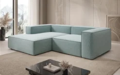 Designer Ecksofa Lesley Mini in Strukturstoff