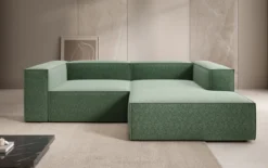 Designer Ecksofa Lesley Mini in Strukturstoff