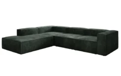 Designer Ecksofa Lesley mit langer Ottomane in Cord