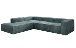 Designer Ecksofa Lesley mit langer Ottomane in Cord