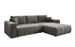 Designer Ecksofa Leveno mit Schlaf- und Klappfunktion in Samt