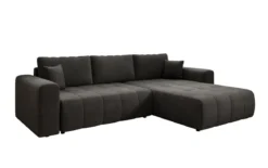 Designer Ecksofa Leveno mit Schlaf- und Klappfunktion in Samt