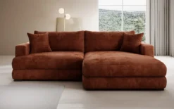 Designer Ecksofa Lima in Cord