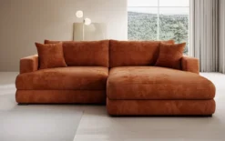 Designer Ecksofa Lima in Cord