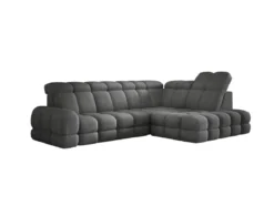 Designer Ecksofa Lima mit elektrischer Schlaffunktion in Bouclé