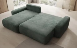 Designer Ecksofa Lola mit Schlaf- und Klappfunktion in Cord