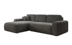 Designer Ecksofa Lola mit Schlaf- und Klappfunktion in Cord